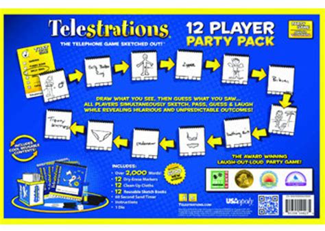 Telestrations:  A Hilariously Twisted Game of Telephone Meets Pictionary!